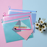 Sobre Pvc Fw Con Cierre Y Bolsillos Internos A4 3595 Pastel